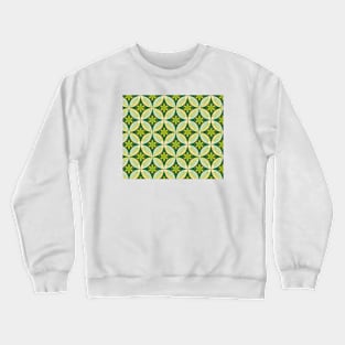 Green Floral Pattern Crewneck Sweatshirt